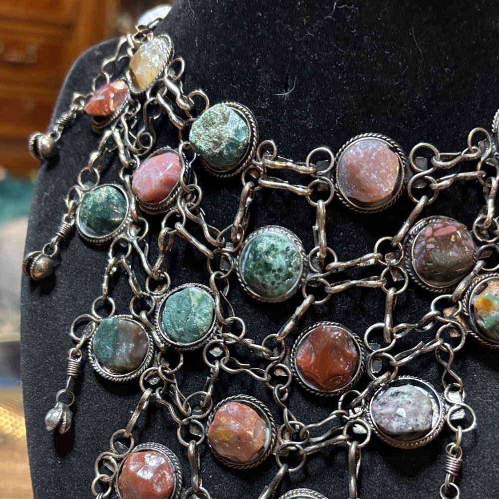 Multi-Stone Statement Necklace - image 5